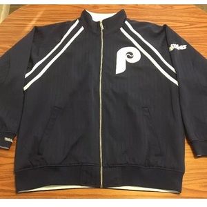Mitchell & Ness 2XL zipper jacket Phillies blue